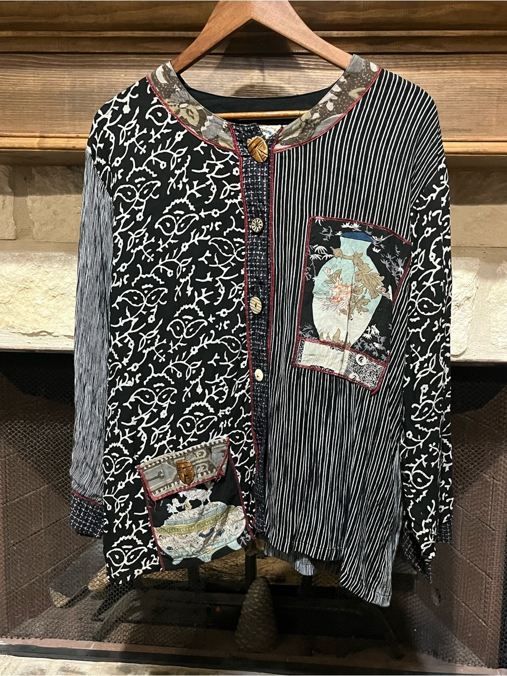 Vintage 24 Karat Wearable Art Patchwork Jacket  L